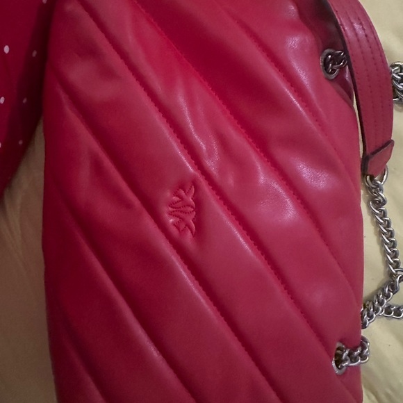 Pinko Red Quilted Leather Shoulder Bag - Picture 6 of 10